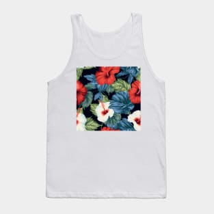 Hibiscus Flowers Pattern 22 Tank Top